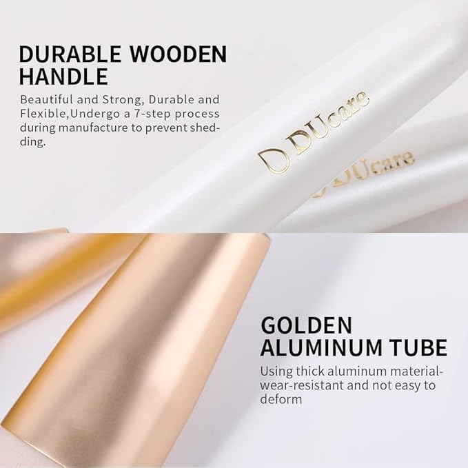 DUcare Angled Blush Brush, Fluffy Blush Brush for Cheeks, Multi-Purpose Face Makeup Brushes for Cream, Liquid Or Powder, Bronzers, Vegan & Cruelty-Free-VivaGrace Women