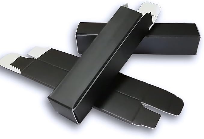 ANZKA 50 Pcs Lip Balm Boxes Packaging, 6.8x1.8x1.8cm Wrapping Box for 0.15Oz Lipbalm Containers Tubes, 5.5ml DIY Lipsticks Black Package Boxes-VivaGrace Women