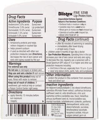 Blistex 5 Star Lip Protct Size .15oz, 3 pack-VivaGrace Women