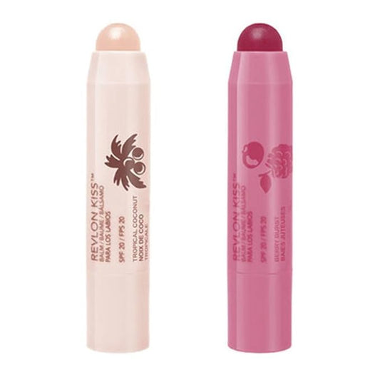 Revlon Kiss Lip Balm Tropical Coconut & Berry Burst, .09oz each-VivaGrace Women