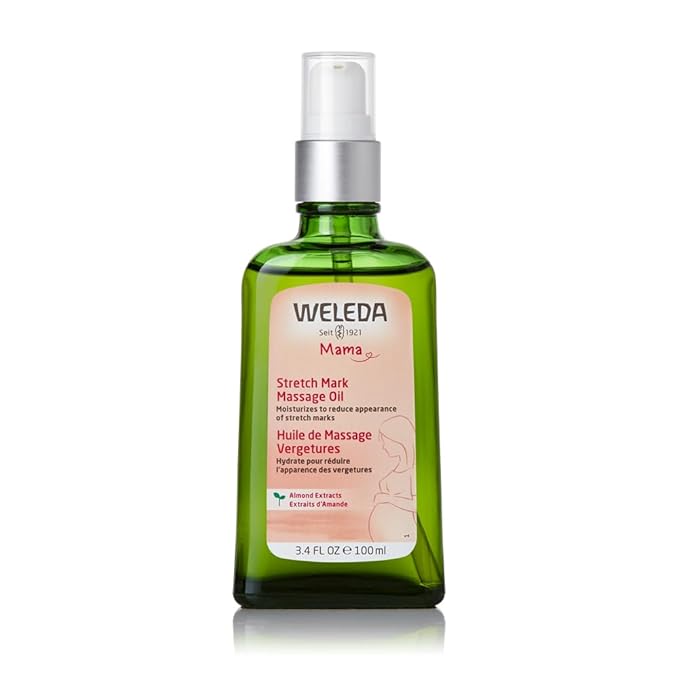 Weleda Stretch Mark Pregnancy Massage Oil, 3.4 Fluid Ounce, Plant Rich Oil with Vitamin E, Sweet Almond, Jojoba and Arnica Oils-VivaGrace Women