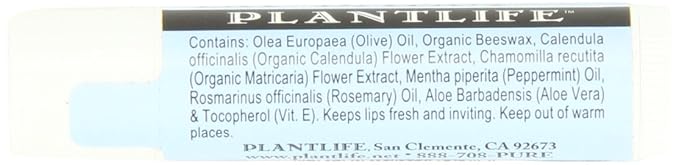 Plantlife Peppermint Lip Balm - Organic Lip Balm Made with Beeswax, Calendula & Chamomile to Create the Most Soothing Lip Balm for Chapped Lips - Helps Moisturize Lips & Cuticles - Made in California-VivaGrace Women