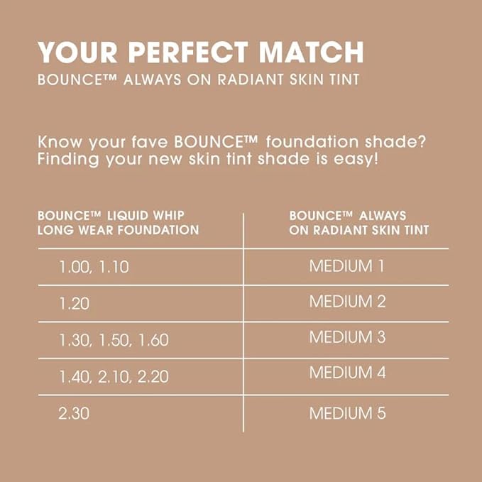 Beautyblender 12-Hour Always on Radiant Skin Tint, Breathable Serum Foundation Stays Put for All Day Long Wear, Infused with Hyaluronic Acid & Niacinamide, Medium 1-VivaGrace Women