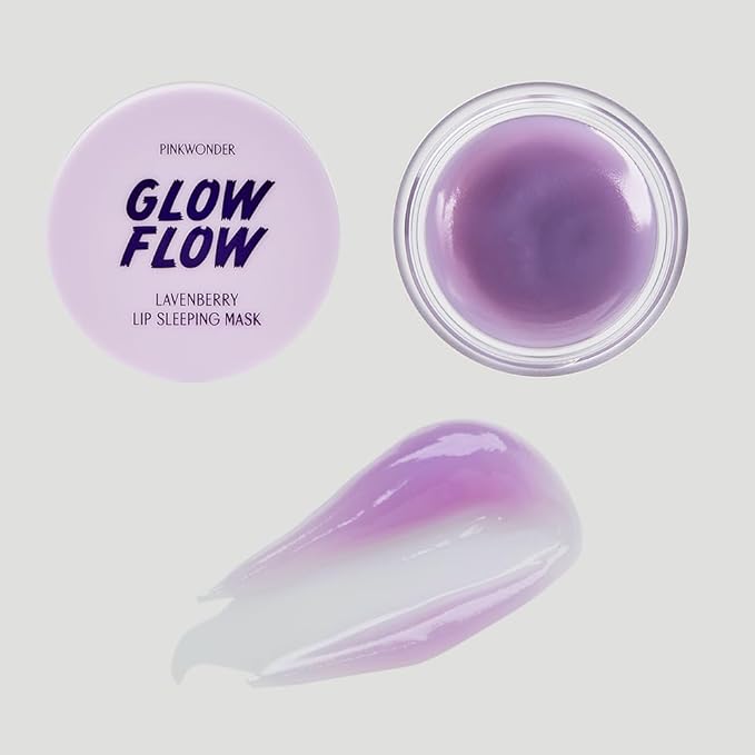 GLOWFLOW Lavenberry Lip Sleeping Mask, Moisturizing Lip Care for Dry and Chapped Lips, Fresh Grape Flavor Lip Balm, Nourishing Lip Care-VivaGrace Women