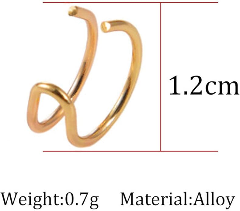 Cute Non-pierced Earrings Ear Cuff Ear Clip Minimalist Unilateral Earrings Cartilage Unique Ear Crawler Ear Climber Fashion Gold Ear Jewelry for Women-VivaGrace Women