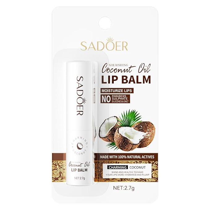 SADOER Coconut Oil Natural Moisturizing Lip Balm Moisturizing Lips Smooth And Elastic Lip Ointments-VivaGrace Women