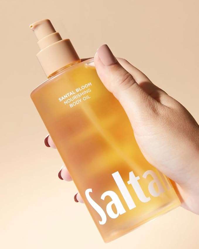 Saltair Body Oil. Jumbo Size Santal Bloom After Shower and Bath Oil Moisturizer for Women and Men. Botanical, Non-Greasy, and Well-Absorbing Lotion for Hydrating Dry Skin. 10oz Bottle-VivaGrace Women