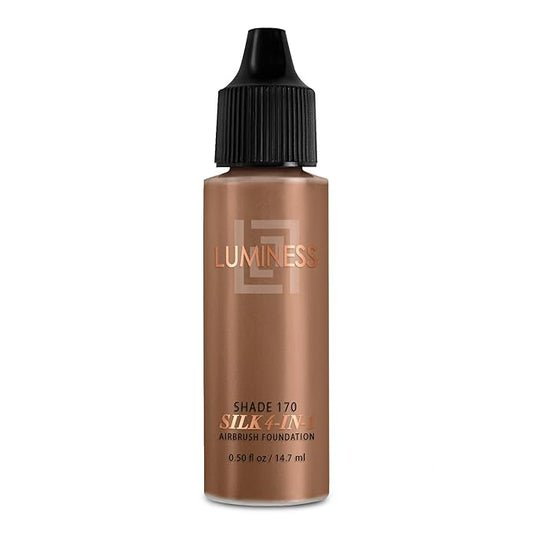 Luminess Air Silk 4-In-1 Airbrush Foundation- Foundation, Shade 170 (.5 Fl Oz) - Sheer to Medium Coverage - Anti-Aging Formula Hydrates and Moisturizes - Professional Makeup Kit for Cordless Air Brush-VivaGrace Women