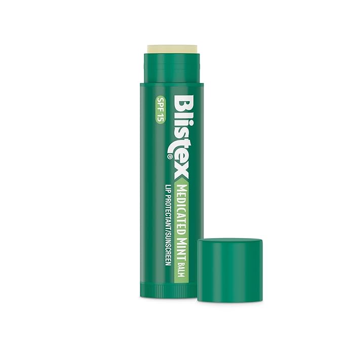 Blistex Medicated Mint Lip Balm, 0.15 Ounce (Pack of 24) – Prevent Dryness & Chapping, SPF 15 Sun Protection, Seals in Moisture, Hydrating Lip Balm, Easy Glide Formula for Full Coverage-VivaGrace Women