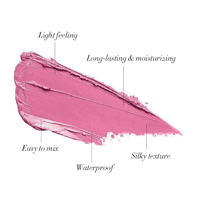 3-in-1 Cream Blush Stick for Cheeks Lips Eyes, Waterproof Natural Finish Tinted Makeup Stick, Hydrating Multi-Use Blush Balm-VivaGrace Women