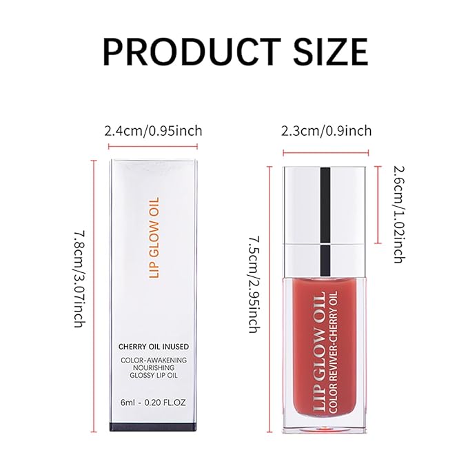 Hydrating Lip Glow Oil Moisturizing Plumping Lip Tint Lip Gloss Transparent Lip Balm Long Lasting Nourishing Repairing Lightening Lip Lines (000# CLEAR)-VivaGrace Women