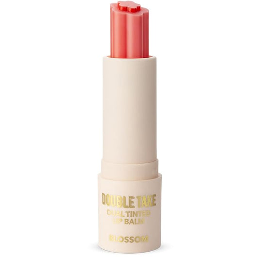 Blossom Double Take Flower Shaped Dual Tinted Moisturizing Lip Balm with Shea Butter, 0.13oz/3.6g, Bubblegum Pink-VivaGrace Women
