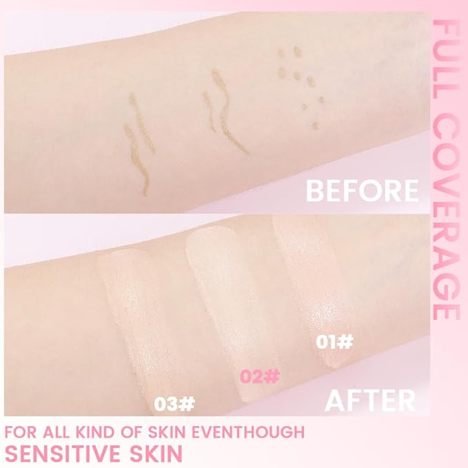 Nuder Cushion Foundation,Natural Beige for Light With Neutral Skin Tone,Long-Lasting,Lightweight,Flawless Coverage,Dewy Finish,Concealing Blemishes and Under-eye Bags for All Skin Types-VivaGrace Women