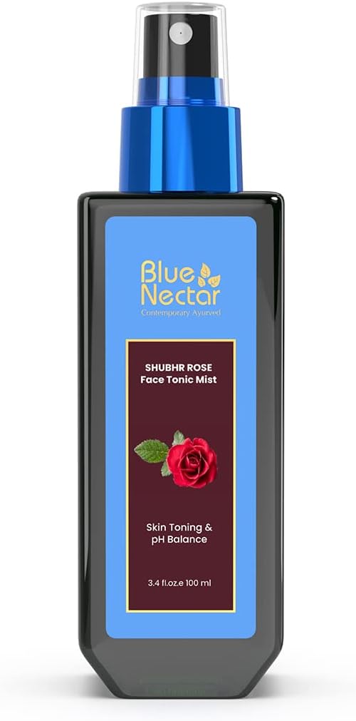 Blue Nectar Shubhr Steam Distilled Rose Toner Water & Face Tonic Mist (3.4 fl oz)-VivaGrace Women