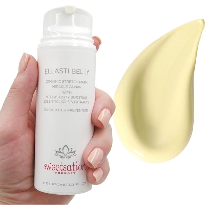Ellasti Belly Organic Stretch Mark Miracle Caviar, 3.3oz Prevent stretch marks during pregnancy. Boost skin elasticity.-VivaGrace Women