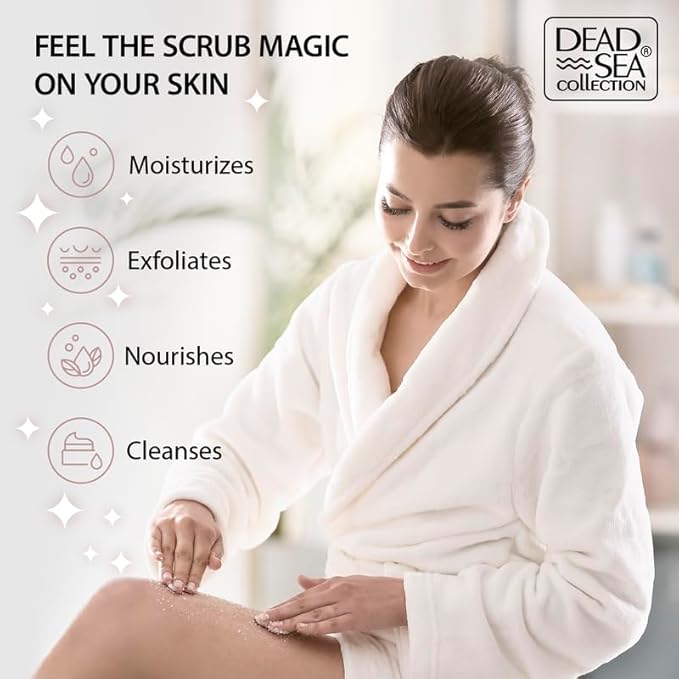Dead Sea Collection Himalayan Salt Scrub – Exfoliating Body Scrub for Women – Moisturizing and Nourishing Skin – with Pure Oils and Dead Sea Minerals (23.28 Oz)-VivaGrace Women