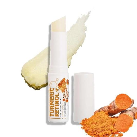 Retinol Eye Cream Anti Aging, Turmeric moisturizer Eye Balm Stick Hydrating Retinol Eye Cream Stick for Dark Circles and Puffiness Fine Lines 5g-VivaGrace Women