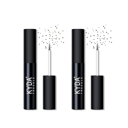 2 Colors Liquid Freckle Pen, Natural Like Freckle Makeup Pen Soft Dot Spot, Waterproof and Smudgeproof Quick Dry for Instant Create Realistic Freckles Make Up(Dark Brown+Light Brown)-VivaGrace Women
