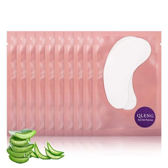 55 Pairs Set, Under Eye Hydrogel Pads, Professional Lint Free Eye Mask Eyelash Extension Gel Patches Kit for Adhesive Lash Beauty Tool (Pink)-VivaGrace Women