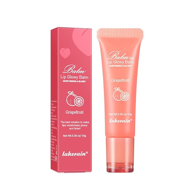 Hydrating Lip Butter Balm for a Glossy Finish and Lip Glow - Lip Glowy Balm with Summer-worthy Fragrance | Vegan Lip Care (#3-Grapefruit)-VivaGrace Women