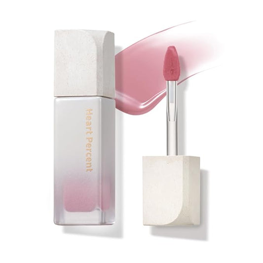 Heart Percent Dote On Mood Pure Glow Tint, Watery & Lightweight Moisturizing Lip Stain Long Lasting Liquid Lipstick 6.8g, #06. Mood Beige-VivaGrace Women