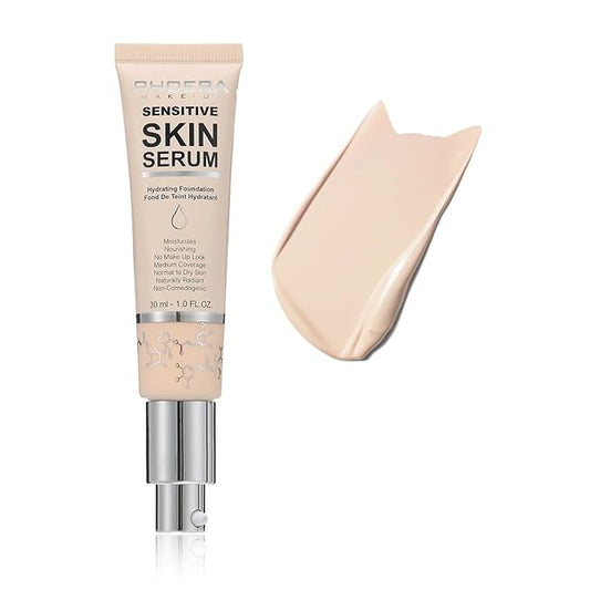 PHOERA Essence Foundation,Hydrating Waterproof and Light Long Lasting Hypoallergenic Full Coverage Foundation Serum. (N01 Porcelain)-VivaGrace Women