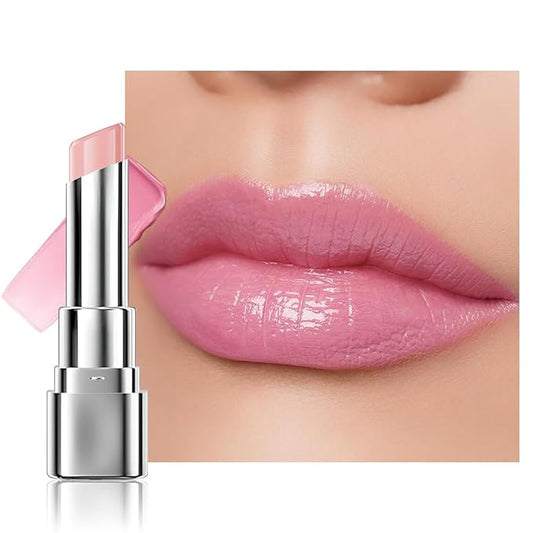 1Pcs Tinted Lip Balm Moisturizing Lipstick – Soft Pale Pink Sheer Hydrating Lip Color for Dry Lips – Nourishing Lip Balm for All Women with a Subtle Natural Scent (S01 Spring)-VivaGrace Women
