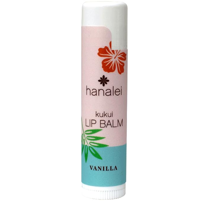 Hanalei Lip Balm and Moisturizer - Natural Kukui Oil and Beeswax Lip Moisturizer to Hydrate and Replenish Dry, Chapped Lips - Made in USA - Vanilla-VivaGrace Women