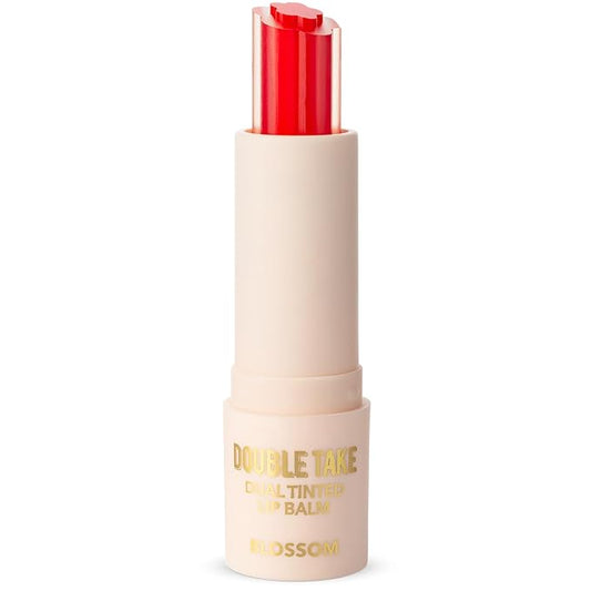 Blossom Double Take Flower Shaped Dual Tinted Moisturizing Lip Balm with Shea Butter, 0.13oz/3.6g, Cherry Red-VivaGrace Women