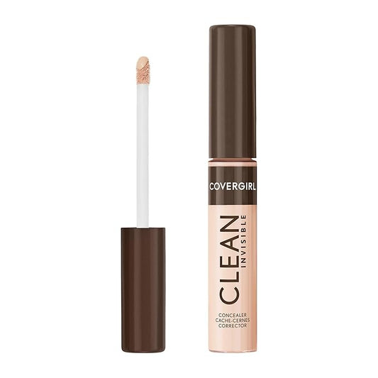 Covergirl Clean Invisible Concealer, Lightweight, Hydrating, Vegan Formula, Porcelain 101, 0.23oz-VivaGrace Women