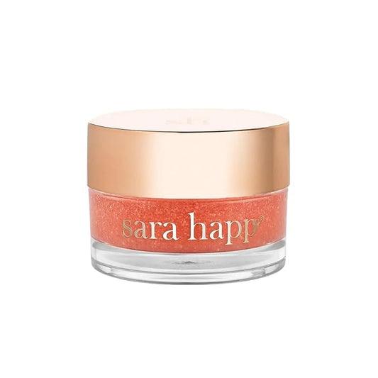 Sara Happ The Lip Scrub: Sparkling Peach Sugar Scrub for Dry Lips - Gently Exfoliate, Polish, and Revitalize Lips with Vitamin E and Jojoba & Grape Oils, Vegan, 0.5 oz.-VivaGrace Women