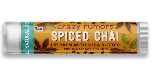 Crazy Rumors Spiced Chai Lip Balm. 100% Natural, Vegan, Plant-Based, Made in USA (1-Pack)-VivaGrace Women