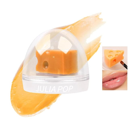 AKARY Cheese Shaped Tinted Lip Balm, Natural Moisturizing Lip Care All-day Moisture, Daily Lip Balm for Chapped Cracked Dry Lips, Soothing, & Refreshing, Hydration Treatment & Sleeping Care, 0.28oz-VivaGrace Women