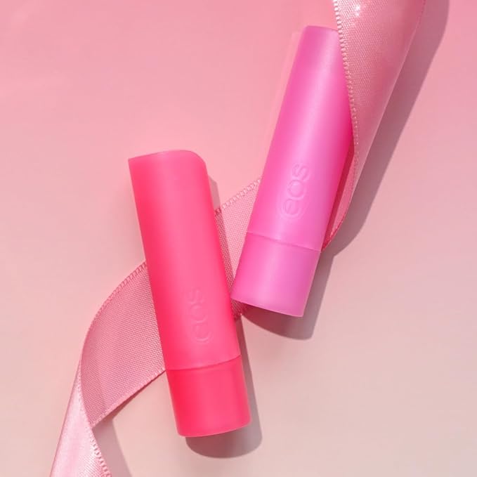 eos Holiday Lip Balm Gift- Strawberry Cheer & Candy Cane Swirl, Stocking Stuffers, All-Day Moisture Lip Care, 0.14 oz, 2-Pack-VivaGrace Women