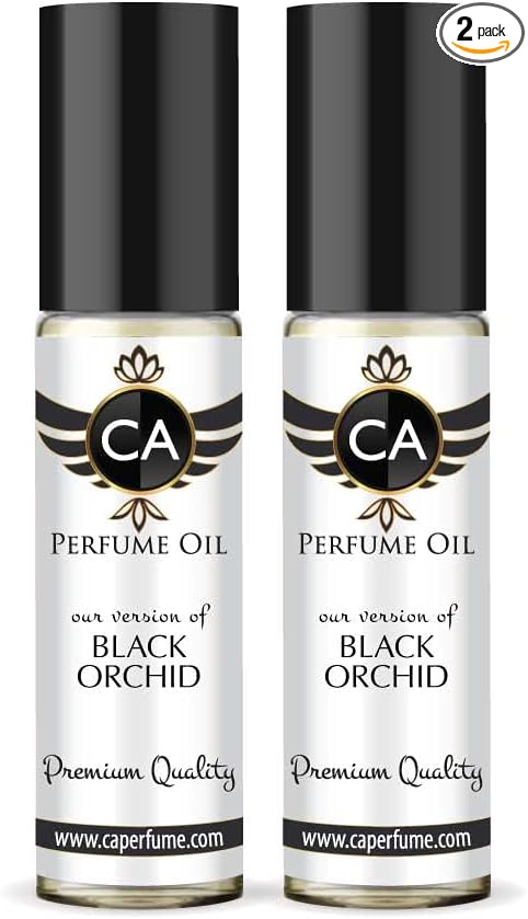 CA Perfume Impression of Black Orchid For Women Replica Fragrance Body Oil Dupes Attar Roll-On 0.3 Fl Oz-X2-VivaGrace Women