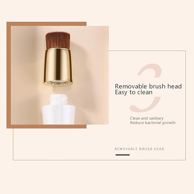 Happyhours 2 in 1 Foundation Anti-Wrinkle Concealer with Built-in Brush, Novo Foundation and Concealer Double Head Makeup Stick, Waterproof Long Lasting Anti-Wrinkle Concealer Foundation (2Pcs-02)-VivaGrace Women