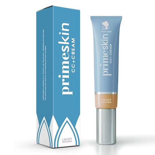 Primeskin Cc Cream for Older Women,Korean Cc Cream, Self Adjusting for Mature Skin, Satin Skin Korean 1.69 Fl Oz/50ml (LIGHT)-VivaGrace Women