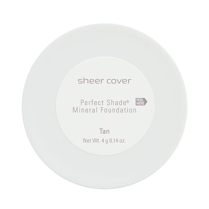 Sheer Cover Perfect Shade - Mineral Foundation Makeup Kit w Free Foundation Brush - Tan Shade - Foundation Powder Makeup and Mineral Makeup, Best Full Coverage Foundation 4 Grams-VivaGrace Women