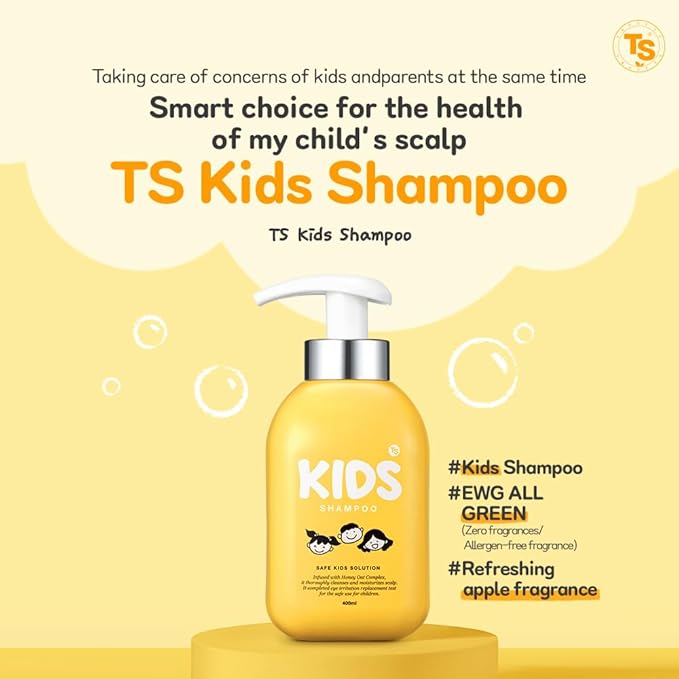 TS Kids Shampoo For Itchy, Dandruff Scalp Kids | Treatment for kids | Free Sulfate, Parabens, Silicones, Allergen (14.1 fl oz, 400ml)-VivaGrace Women