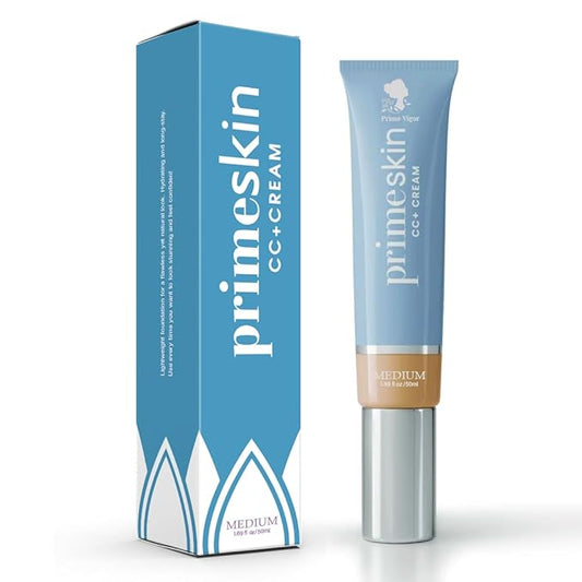 Primeskin Cc Cream for Older Women,Korean Cc Cream, Self Adjusting for Mature Skin, Satin Skin Korean 1.69 Fl Oz/50ml (MEDIUM)-VivaGrace Women