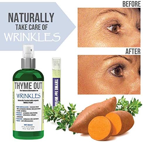 All Natural Anti-Wrinkle Face Mist Spray with Thyme, Bakuchiol, AHA, Beta Carotene and Potassium - Fights Wrinkles, Fine Lines, Inflammation, and Dryness While Boosting Collagen (4 oz)-VivaGrace Women