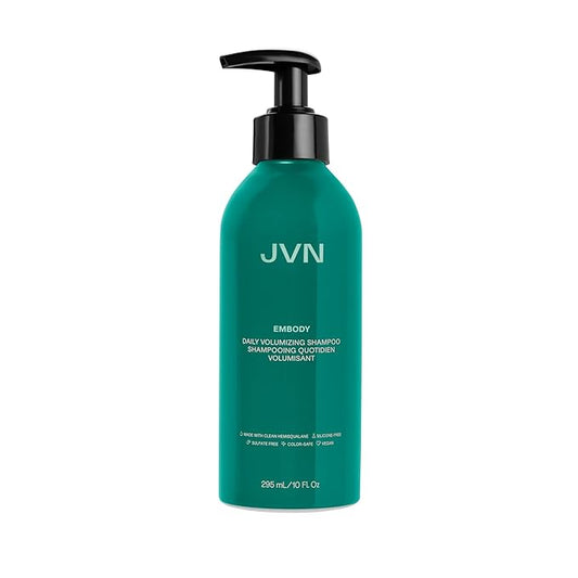 JVN Embody Volumizing Shampoo, Clean, Volume-Boosting Shampoo for All Hair Types, Clarifying, Adds Fullness and Restores Shine, Sulfate-Free, 10 Fluid Ounces-VivaGrace Women