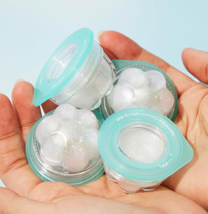 TONYMOLY Jelly Lip Melt, Coconut | Limited Edition Holographic Glitter Lip Treatment and Highlighter-VivaGrace Women