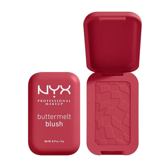 NYX PROFESSIONAL MAKEUP Powder Blush, 12HR Wear, Vegan Formula - Back And Butta-VivaGrace Women