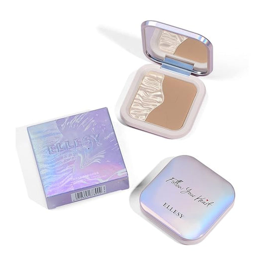 ELLESY Highlighter Makeup Palette Shimmer Face Bronzer and Highlighter Contouring Palette Makeup Kit Sculpting Contour Powder Palette with brush-C02-VivaGrace Women