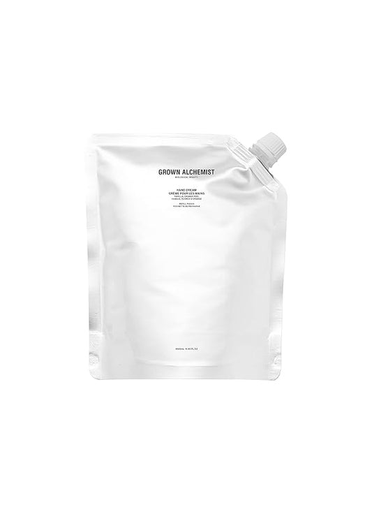 Grown Alchemist Hand Cream REFILL Pouch: Vanilla, Orange Peel. Non-Greasy Moisturizer that Soothes and Softens Hands, 500ml-VivaGrace Women