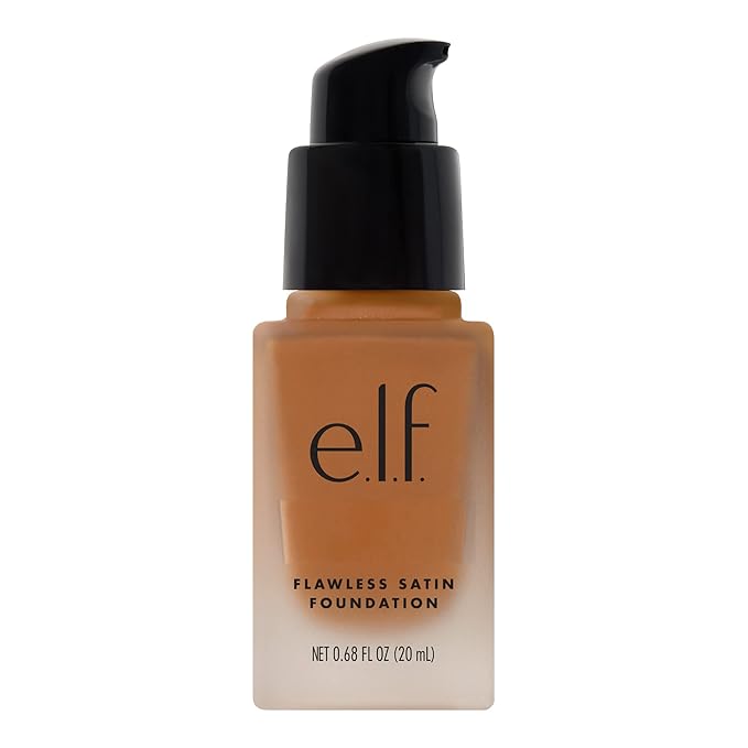 e.l.f. Flawless Finish Foundation, Lightweight & Medium Coverage, Semi-Matte Finish, Caramel, 0.68 Fl Oz (20mL)-VivaGrace Women