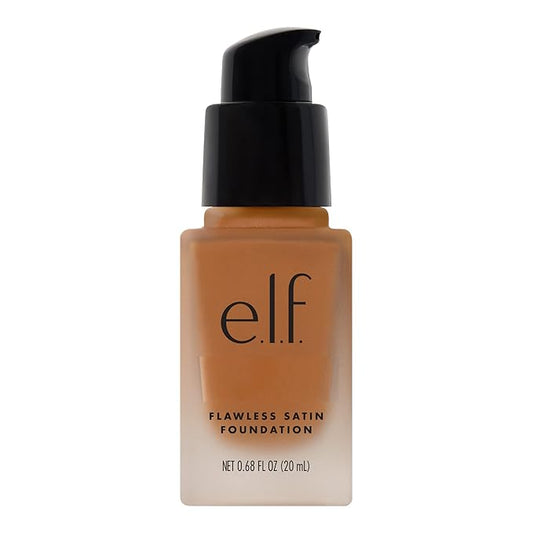 e.l.f. Flawless Finish Foundation, Lightweight & Medium Coverage, Semi-Matte Finish, Caramel, 0.68 Fl Oz (20mL)-VivaGrace Women