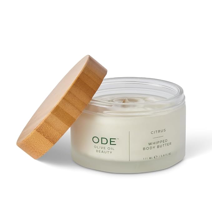 McEvoy Ranch Whipped Body Butter | ODE Olive Oil Beauty | 5.8 FL OZ | Crafted with Organic EVOO, Hyaluronic Acid, Organic Shea & Cocoa Butters | Nourishing, Brightening, Firming (Citrus)-VivaGrace Women