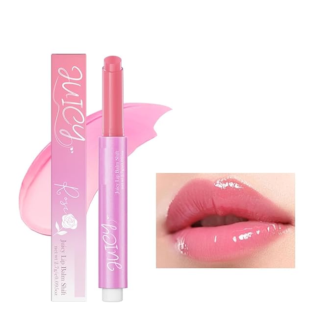 MAEPEOR Tinted Lip Balm 6 Colors Moisturizing Lip Balm Hydrating Changing Lip Gloss for Lip Care and Dry Lip (01 Rose)-VivaGrace Women